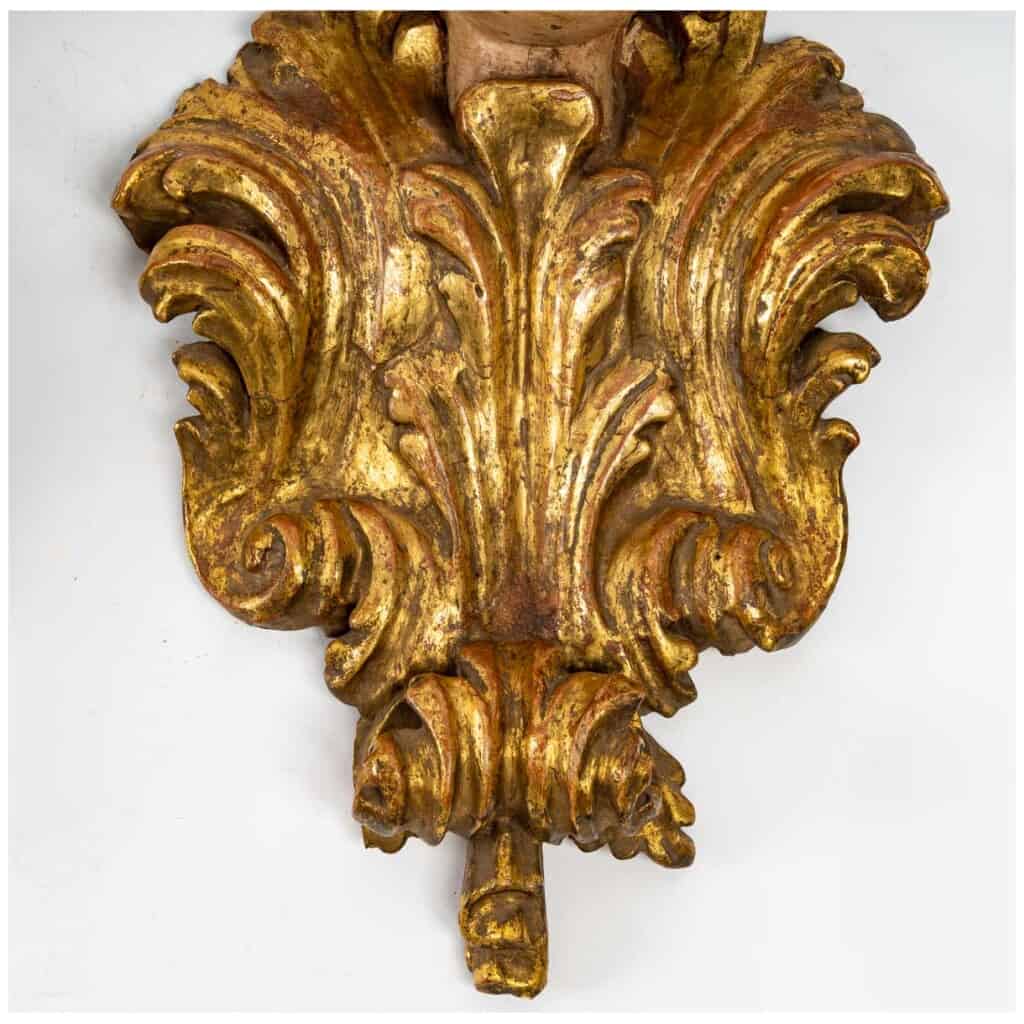 Pair Of Gilded And Carved Woods, XVIIIth Century. 6