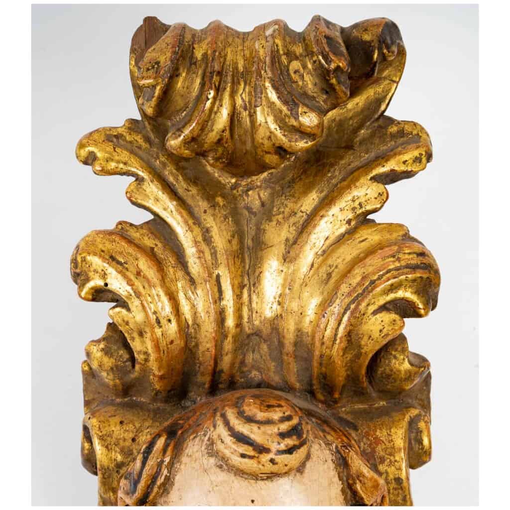 Pair Of Gilded And Carved Woods, XVIIIth Century. 7