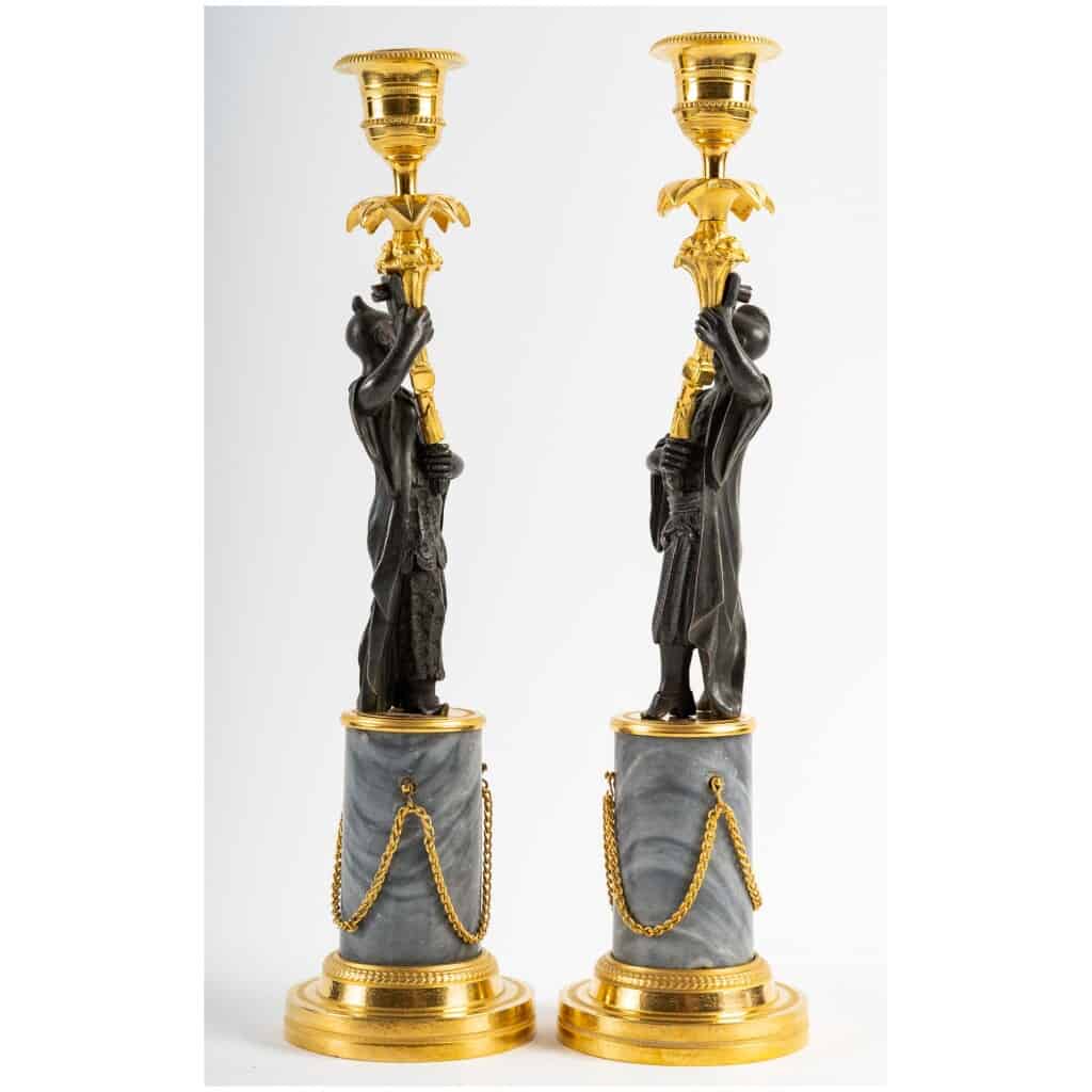 Pair Of Candelabra Louis XVI. XVIII th Century 9