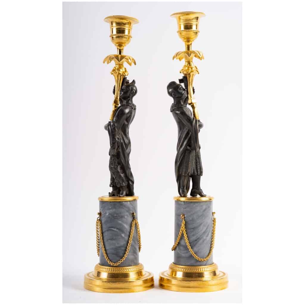 Pair Of Candelabra Louis XVI. XVIII th Century 4