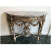 Half-moon console Provençal style Louis XVI in lacquered and gilded wood, Period XIXth 19