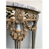 Half-moon console Provençal style Louis XVI in lacquered and gilded wood, Period XIXth 25