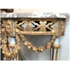 Half-moon console Provençal style Louis XVI in lacquered and gilded wood, Period XIXth 24