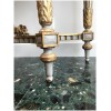 Half-moon console Provençal style Louis XVI in lacquered and gilded wood, Period XIXth 32