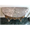 Half-moon console Provençal style Louis XVI in lacquered and gilded wood, Period XIXth 20
