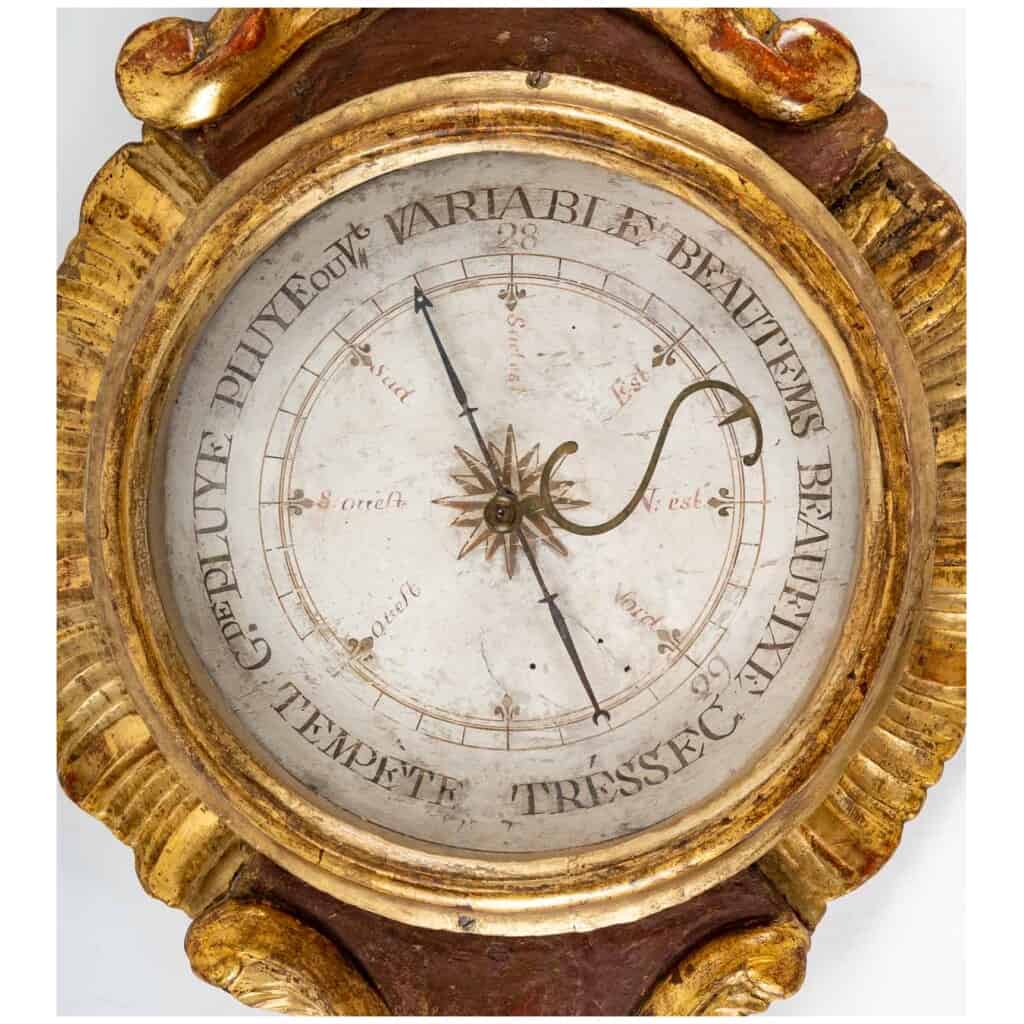 Barometer - thermometer from the Louis XV period (1724 - 1774). 4