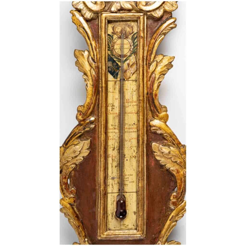 Barometer - thermometer from the Louis XV period (1724 - 1774). 5