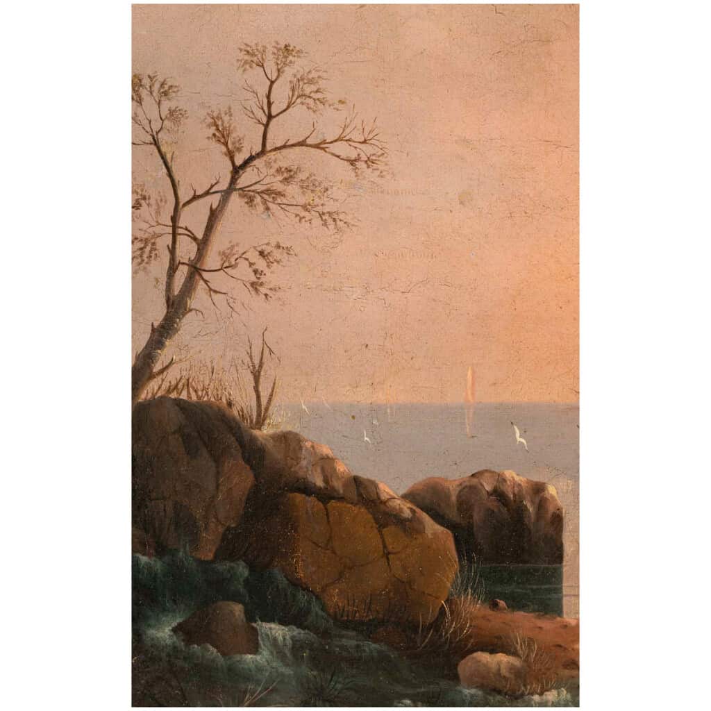 Gine Aleksandr Vasilyevich (1830-1880) – Pêcheurs dans les Iles Valaam huile sur toile vers 1869 6