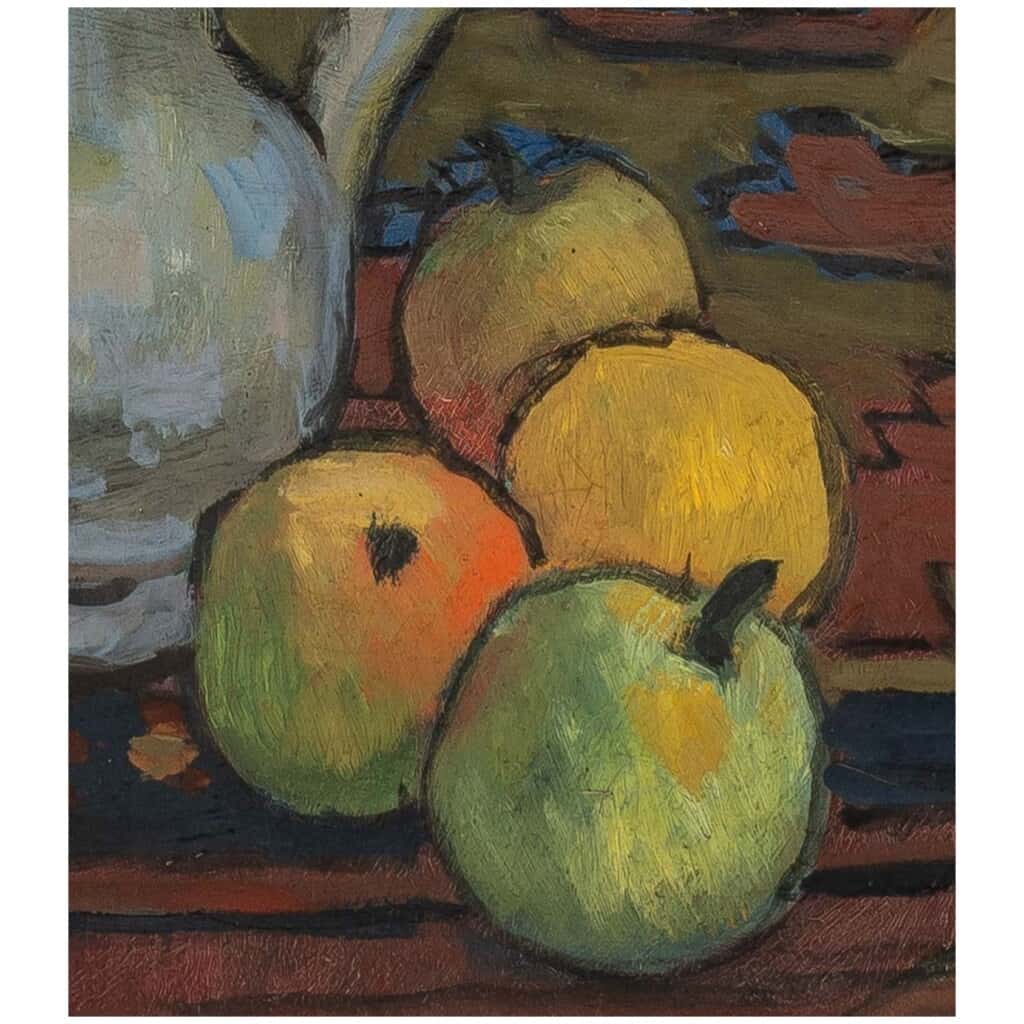 Emile Colinus 1884-1966. Bouquet d’Anémones Et De Fruits. 4