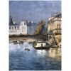 FRANK BOGGS Ecole Américaine Paris l’Hôtel de Ville vu du pont d’Arcole Huile sur toile signée 29