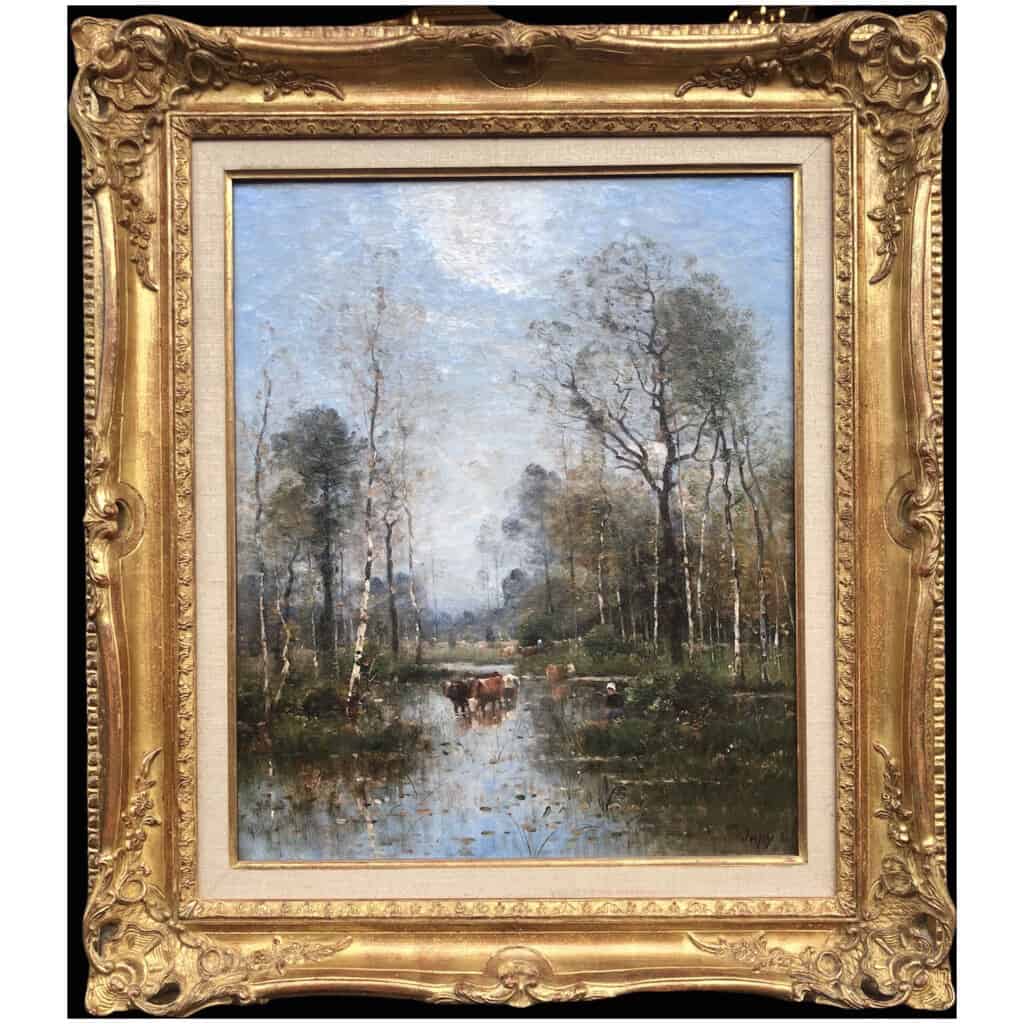 Japy Louis Aimé Painting 19th Century French School Oil On Canvas Signed 10