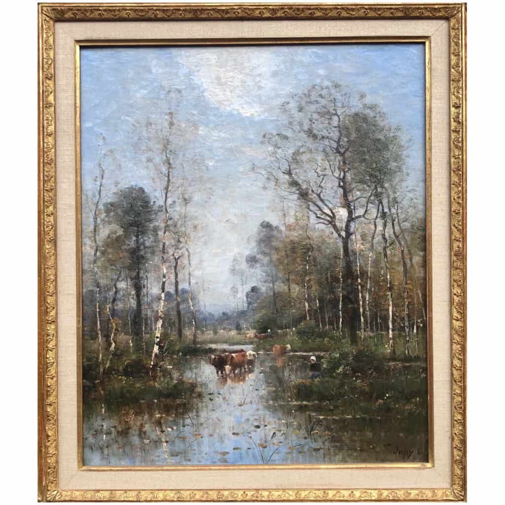 Japy Louis Aimé Painting 19th Century French School Oil On Canvas Signed 8