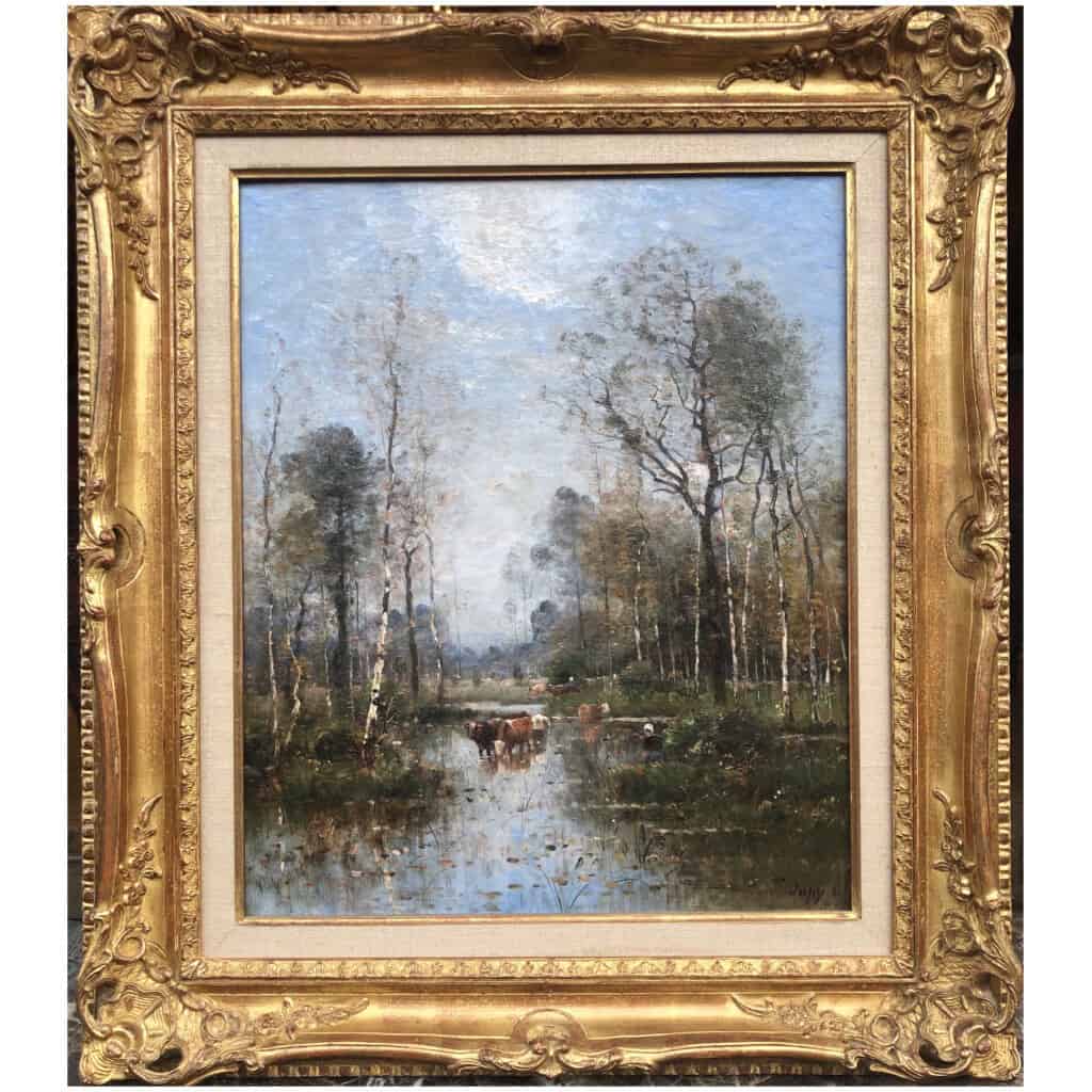 Japy Louis Aimé Painting 19th Century French School Oil On Canvas Signed 3