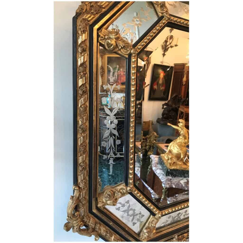Miroir Octogonal En Bois Doré Napoléon III 7