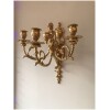 Pair of three-armed gilt bronze sconces, Louis style XVI 15