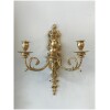 Pair of three-armed gilt bronze sconces, Louis style XVI 14