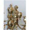 Pair of three-armed gilt bronze sconces, Louis style XVI 13