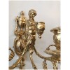 Pair of three-armed gilt bronze sconces, Louis style XVI 12