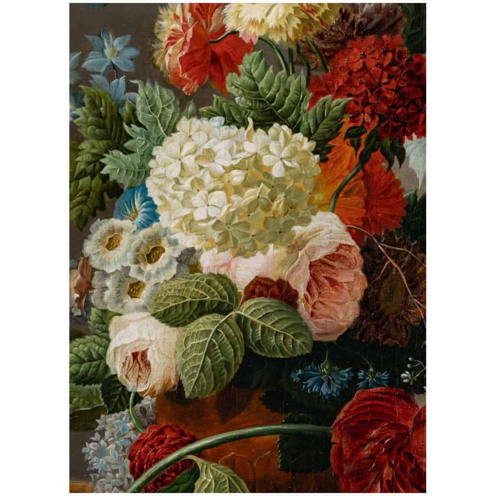 Petronella Van Woensel (1785-1839). Bouquet De Fleurs Sur Un Entablement. 4