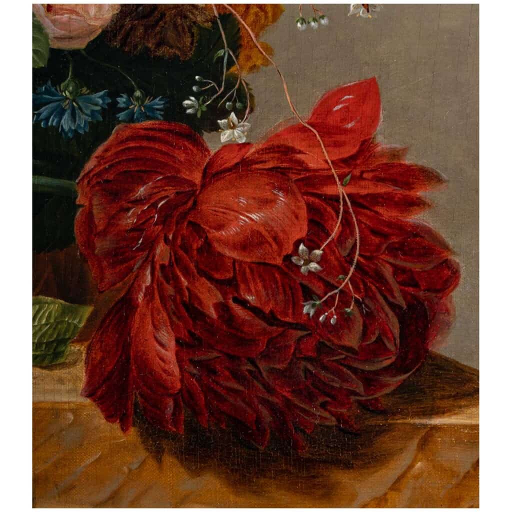 Petronella Van Woensel (1785-1839). Bouquet De Fleurs Sur Un Entablement. 6