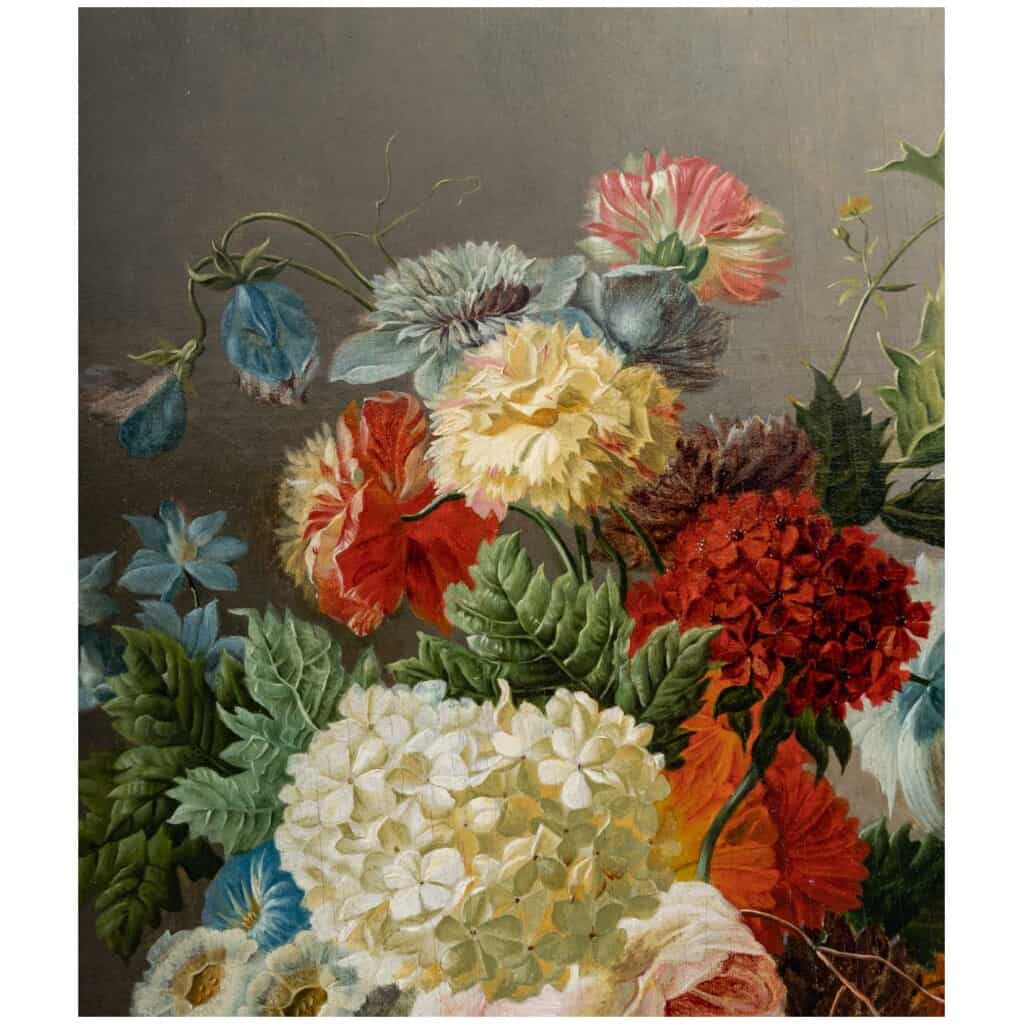 Petronella Van Woensel (1785-1839). Bouquet De Fleurs Sur Un Entablement. 7
