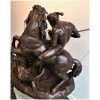« Cavalier arabe sauvant un homme attaqué par un lion » Sculpture en Bronze par Aimé Millet, XIXème 21
