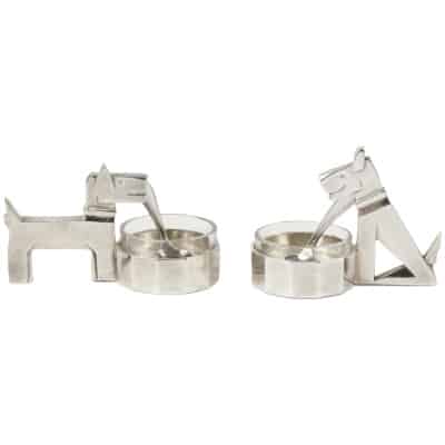 CHRISTOFLE: Pair of salt cellars