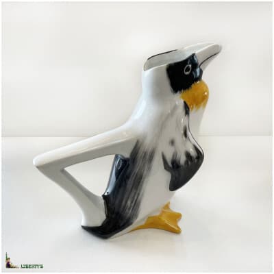 Penguin porcelain pitcher from Sandoz – Haviland Limoges, high. 17.5 cm ( Deb. XNUMXth)