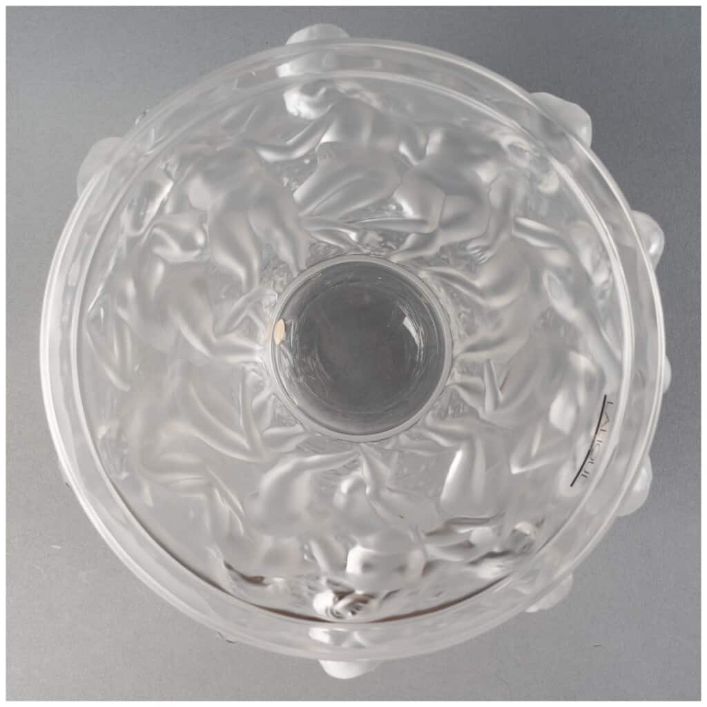 Lalique France – Vase Bacchantes Cristal Blanc Neuf Avec Etiquette 7