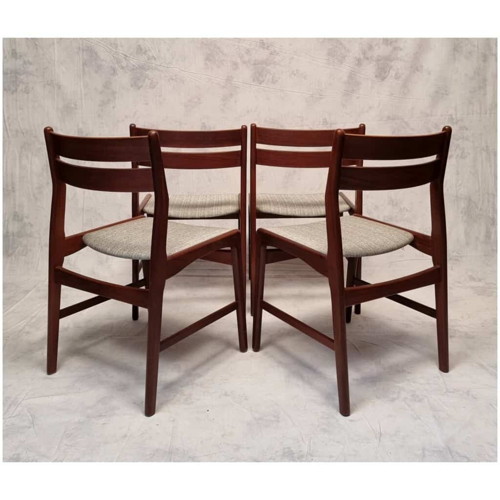 Set of Four Scandinavian Chairs – Teak – Ca 1960 7