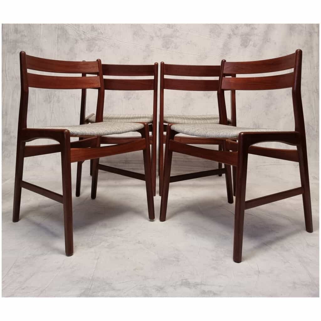 Set of Four Scandinavian Chairs – Teak – Ca 1960 3