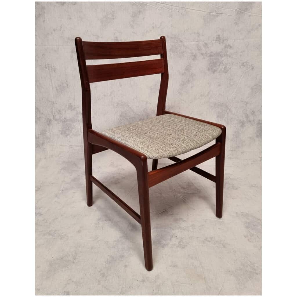 Set of Four Scandinavian Chairs – Teak – Ca 1960 8