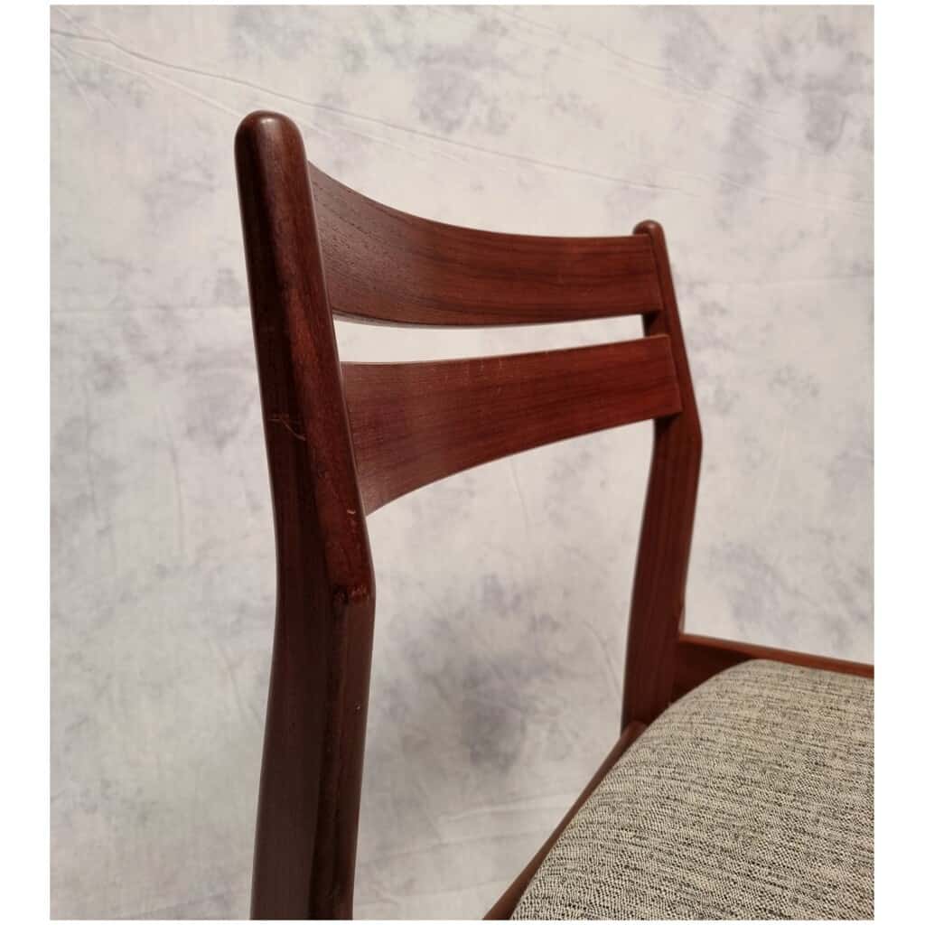 Set of Four Scandinavian Chairs – Teak – Ca 1960 13