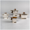 1920 Boin Taburet – Selfish Tea And Coffee Service In Sterling Silver And Macassar 17