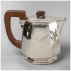 1930 Puiforcat – Service à Thé Et à Café A Pans Coupés En Argent Massif Et Palissandre 18
