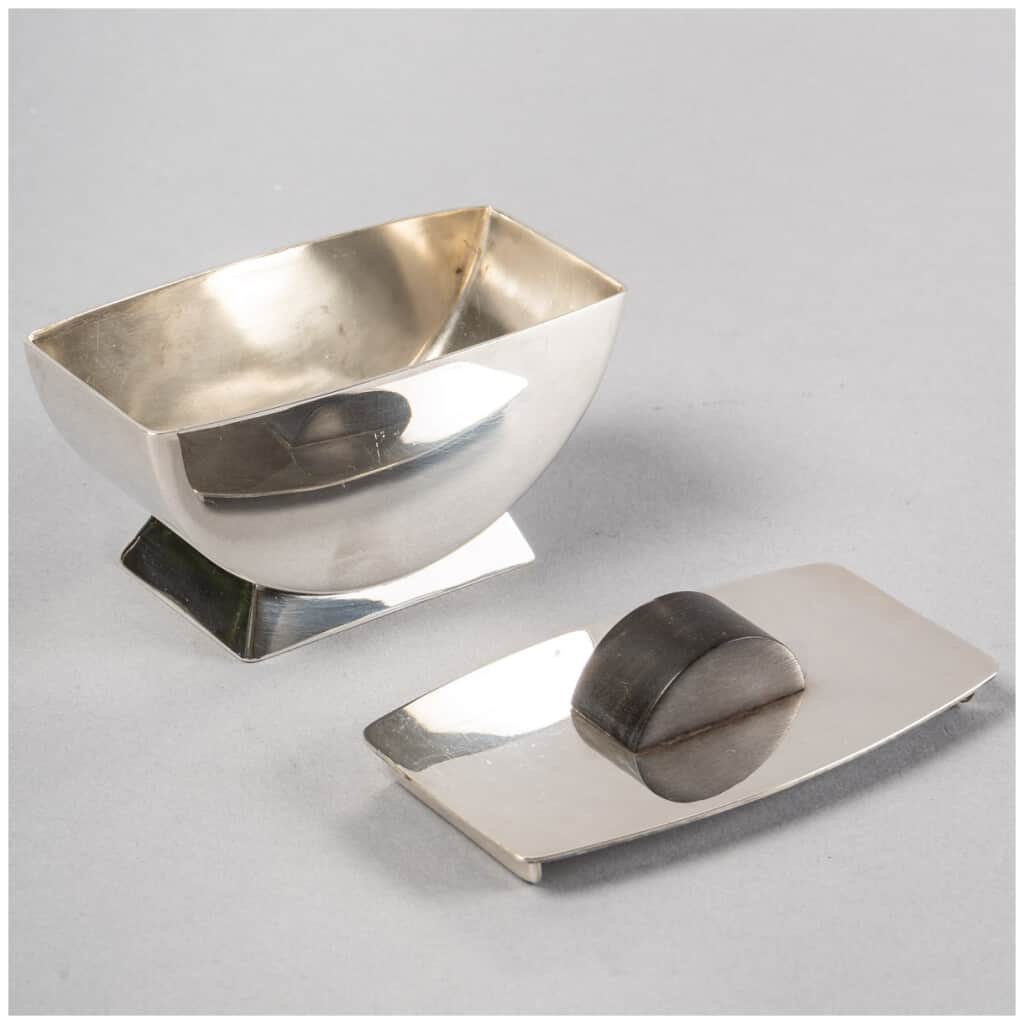 1930 Christofle Christian Fjerdingstad – Service à Thé Café Art Déco Métal Argenté 12