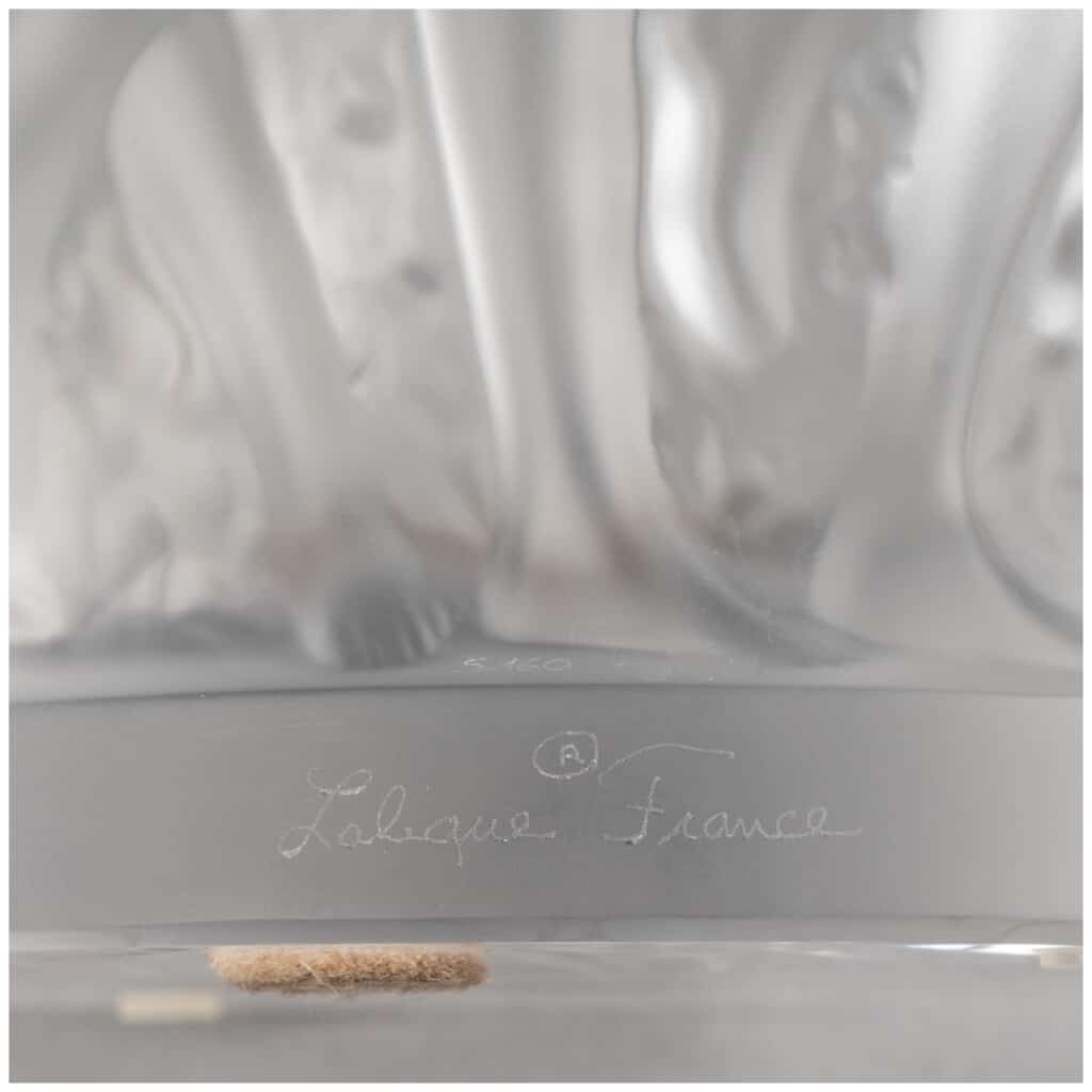 Lalique France – Vase Bacchantes Cristal Blanc Neuf Avec Etiquette 8