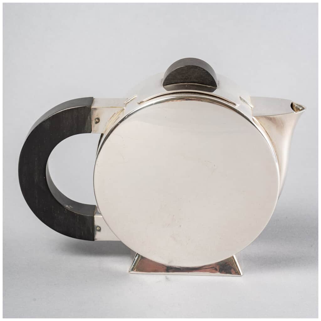 1930 Christofle Christian Fjerdingstad – Service à Thé Café Art Déco Métal Argenté 5