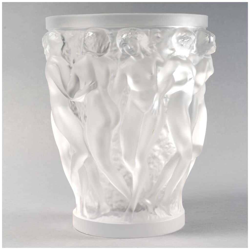 Lalique France – Vase Bacchantes Cristal Blanc Neuf Avec Etiquette 3