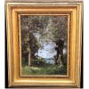 TROUILLEBERT Paul Desire Tableau 19è Ecole De Barbizon Lavandières au bord du fleuve Huile sur Toile signée 21
