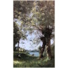 TROUILLEBERT Paul Desire Tableau 19è Ecole De Barbizon Lavandières au bord du fleuve Huile sur Toile signée 25