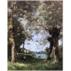 TROUILLEBERT Paul Desire Tableau 19è Ecole De Barbizon Lavandières au bord du fleuve Huile sur Toile signée 22