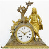 Pendule en bronze doré au mercure et patiné, mouvement avec suspension à fil de soie et aiguilles ajourées, haut. 48 cm, (Deb. XIXe) 6