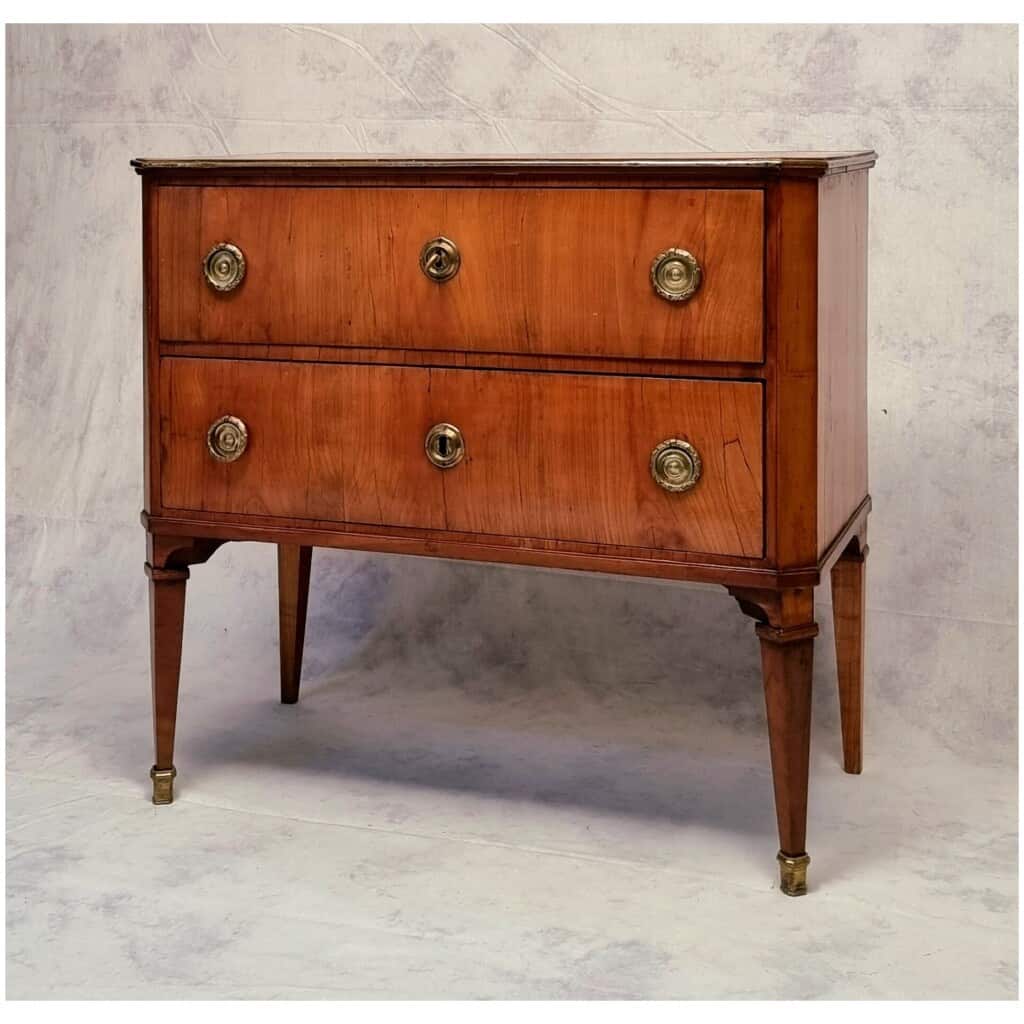 Commode sauteuse époque Louis XVI – Merisier – 18ème 3