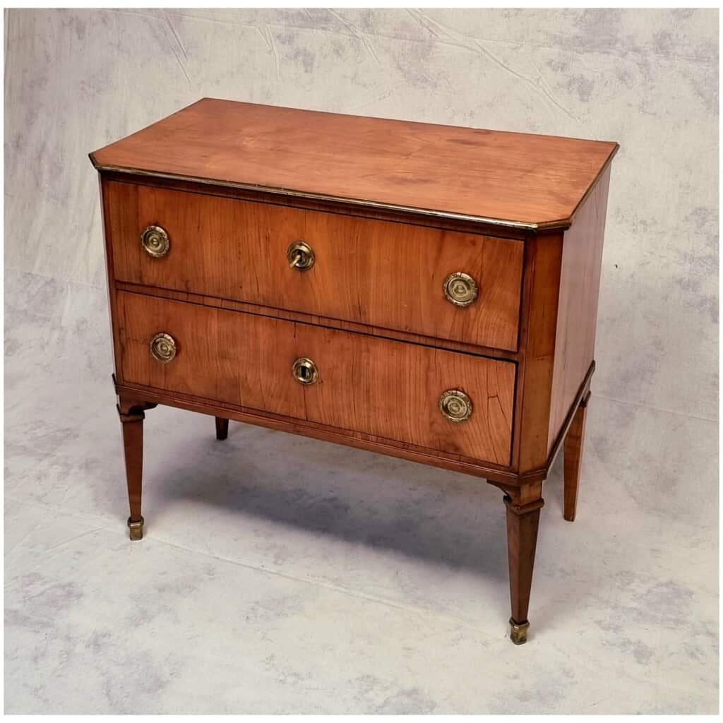 Commode sauteuse époque Louis XVI – Merisier – 18ème 4