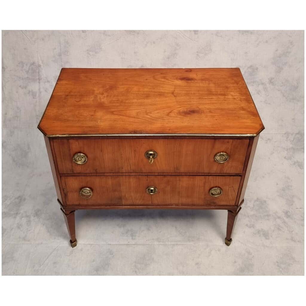 Commode sauteuse époque Louis XVI – Merisier – 18ème 6