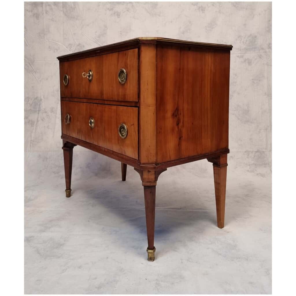 Commode sauteuse époque Louis XVI – Merisier – 18ème 8