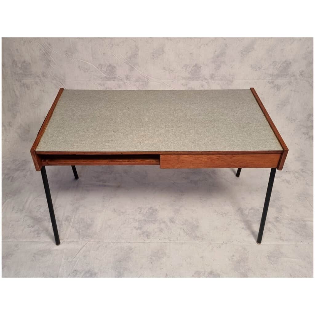 Bureau Sonacotra de Pierre Guariche – Chêne & Metal – Ca 1956 6