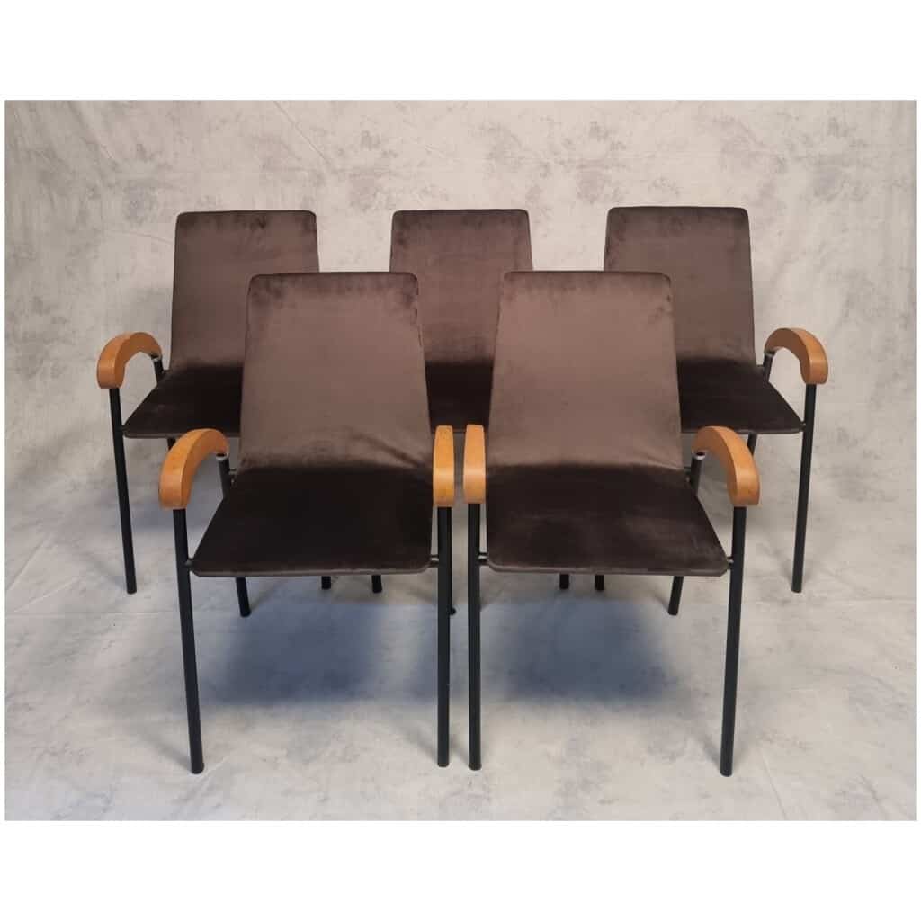 Suite de 5 fauteuils modèle Pigalle – Pierrangelo Caramia pour XO – Ca 1990 6