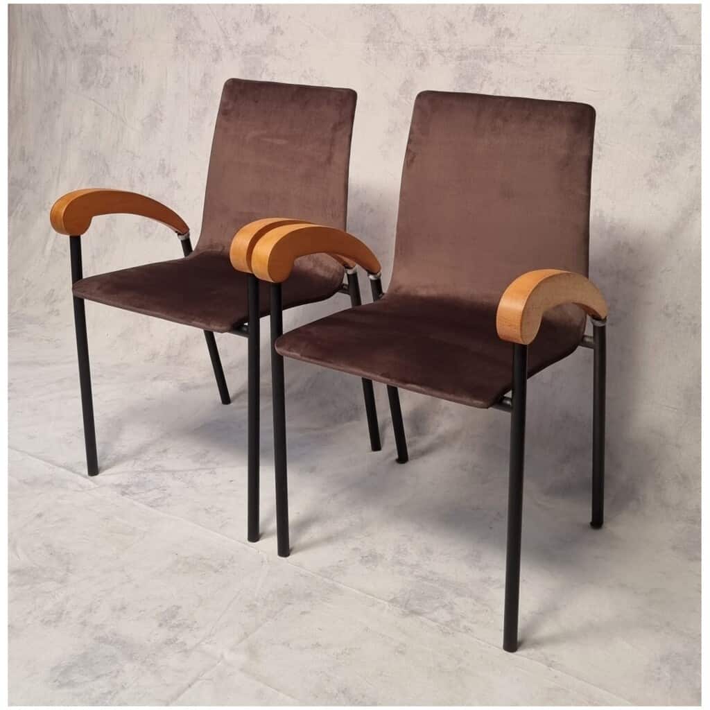 Suite de 5 fauteuils modèle Pigalle – Pierrangelo Caramia pour XO – Ca 1990 4